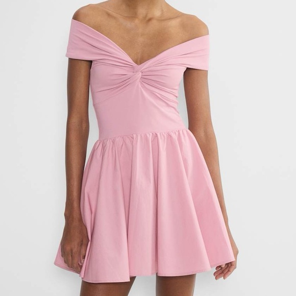 Aritzia Babaton Underwood Mini Dress - Pink Sz Large - Picture 1 of 11